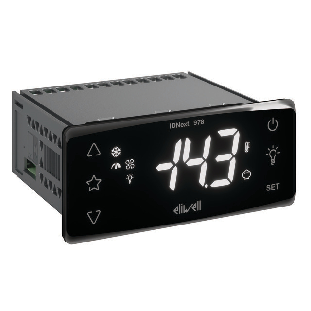 N498-5724 Eliwell IDNext 978 P/C | Sensoren: 2: NTC/PTC/Pt1000 | Functies: Easy Map, Buzzer | Bereik: -30 tot 85°C | 230V