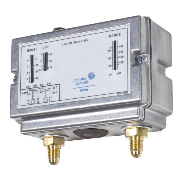 N480-6095 Johnson Controls P78PGA-9300 | Bereik LD: 7 - 0,5 bar | Bereik HD: 30 - 3 bar