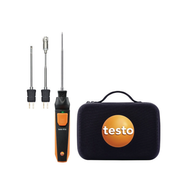 N836-6120 Testo 915i Temperatuur-set - Thermometer met temperatuurvoelers en smartphone / tablet bediening (0563 4915)