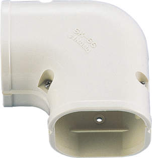 N741-1307 Inaba Denko SK-100-W | Platte lange bocht 90° | Wit